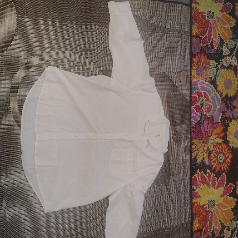 a.n.a White Button-Down Shirt